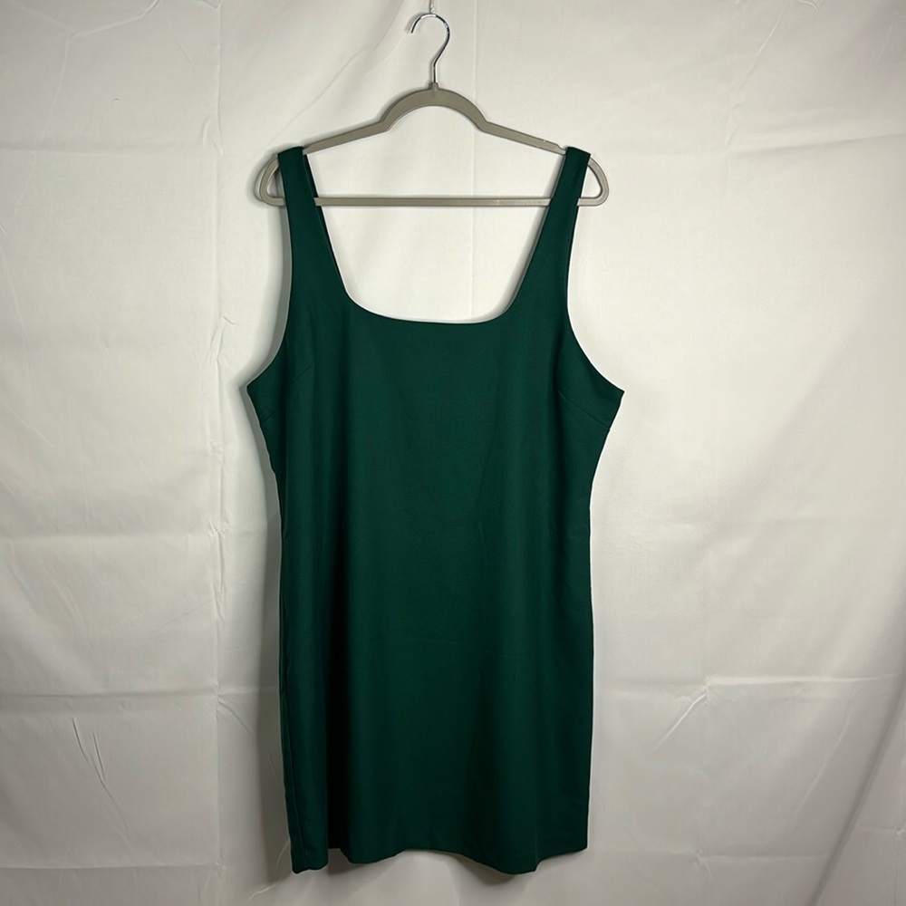 Banana Republic dark green plus size 16 linen dress